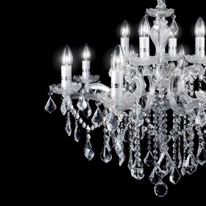 Ideal Lux - Żyrandol kryształowy na łańcuchu FLORIAN 18xE14/40W/230V śr. 86 cm przezroczysty