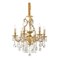 Ideal Lux - Żyrandol kryształowy na łańcuchu GIOCONDA 6xE14/40W/230V śr. 62 cm złoty