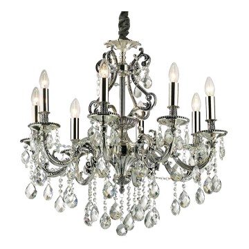 Ideal Lux - Żyrandol kryształowy na łańcuchu GIOCONDA 8xE14/40W/230V śr. 73 cm srebrny