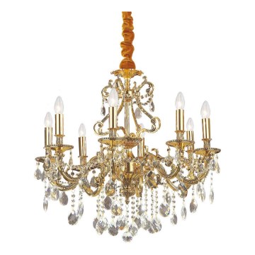 Ideal Lux - Żyrandol kryształowy na łańcuchu GIOCONDA 8xE14/40W/230V śr. 73 cm złoty