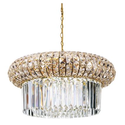 Ideal Lux - Żyrandol kryształowy na łańcuchu NABUCCO 12xE14/40W/230V śr. 60 cm złoty