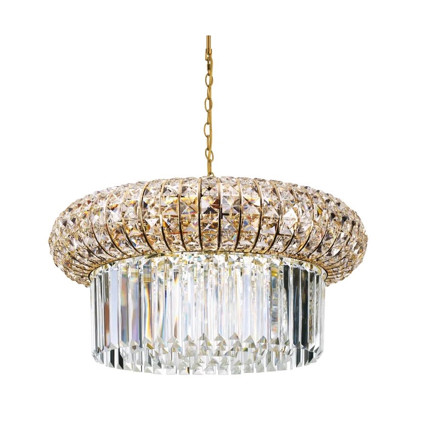 Ideal Lux - Żyrandol kryształowy na łańcuchu NABUCCO 12xE14/40W/230V śr. 60 cm złoty