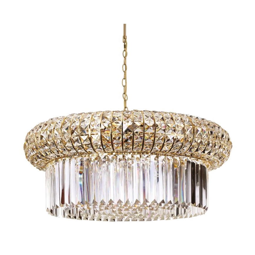 Ideal Lux - Żyrandol kryształowy na łańcuchu NABUCCO 16xE14/40W/230V śr. 70 cm złoty