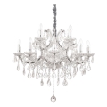 Ideal Lux - Żyrandol kryształowy na łańcuchu NAPOLEON 12xE14/40W/230V śr. 74 cm chrom błyszczący