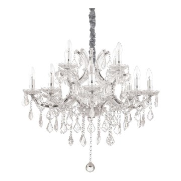Ideal Lux - Żyrandol kryształowy na łańcuchu NAPOLEON 12xE14/40W/230V śr. 74 cm chrom błyszczący