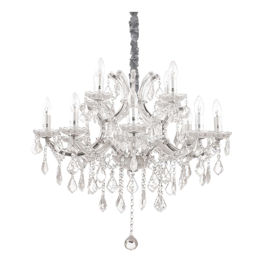 Ideal Lux - Żyrandol kryształowy na łańcuchu NAPOLEON 12xE14/40W/230V śr. 74 cm chrom błyszczący