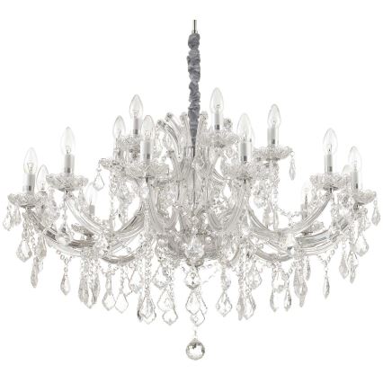 Ideal Lux - Żyrandol kryształowy na łańcuchu NAPOLEON 18xE14/40W/230V śr. 96 cm chrom błyszczący