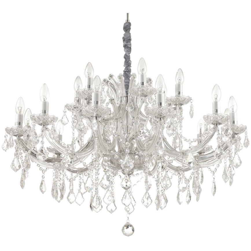 Ideal Lux - Żyrandol kryształowy na łańcuchu NAPOLEON 18xE14/40W/230V śr. 96 cm chrom błyszczący