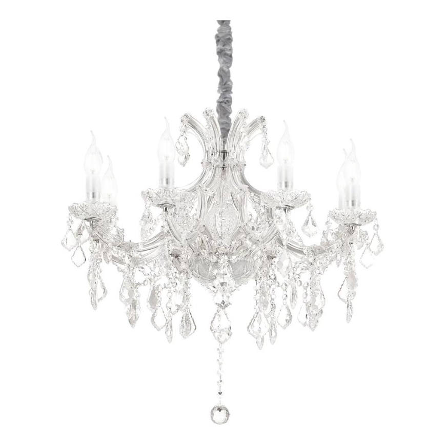 Ideal Lux - Żyrandol kryształowy na łańcuchu NAPOLEON 8xE14/40W/230V śr. 67 cm chrom