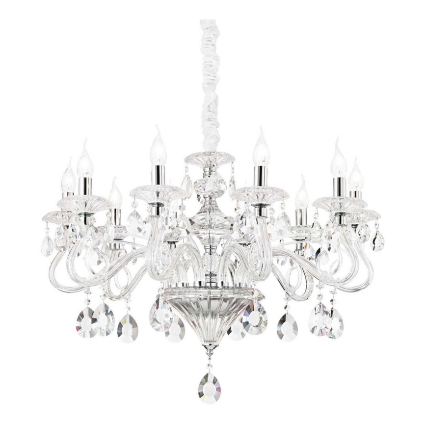 Ideal Lux - Żyrandol kryształowy na łańcuchu NEGRESCO 10xE14/28W/230V śr. 85 cm przezroczysty