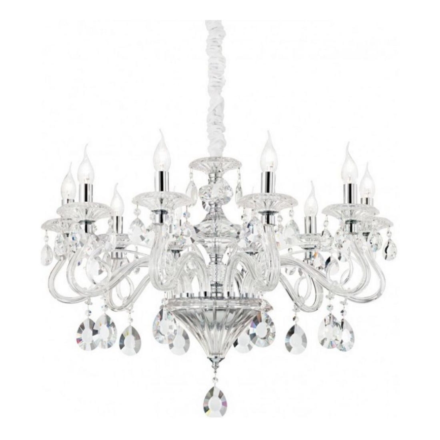 Ideal Lux - Żyrandol kryształowy na łańcuchu NEGRESCO 8xE14/28W/230V śr. 73,5 cm przezroczysty