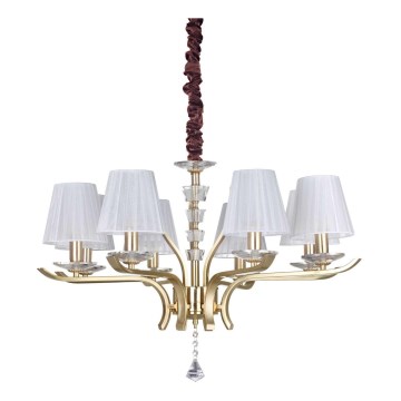 Ideal Lux - Żyrandol kryształowy na łańcuchu PEGASO 8xE14/28W/230V śr. 76 cm złoty
