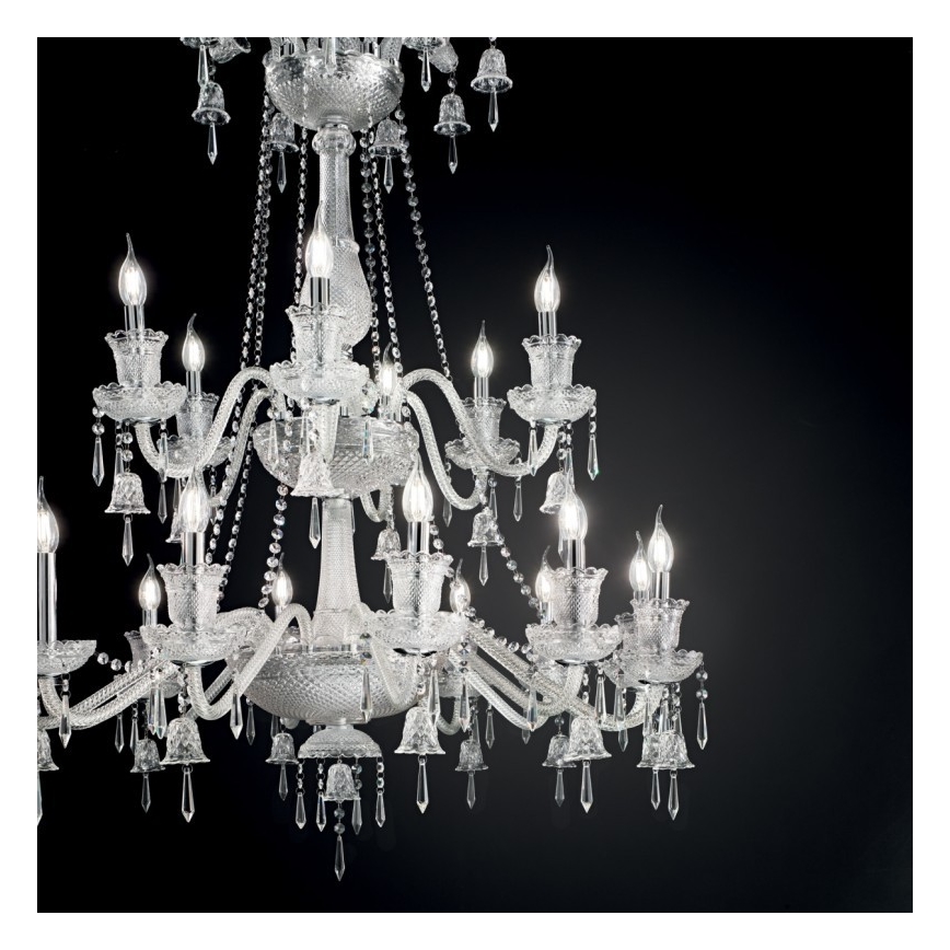 Ideal Lux - Żyrandol kryształowy na łańcuchu REDENTORE 18xE14/40W/230V śr. 102 cm przezroczysty