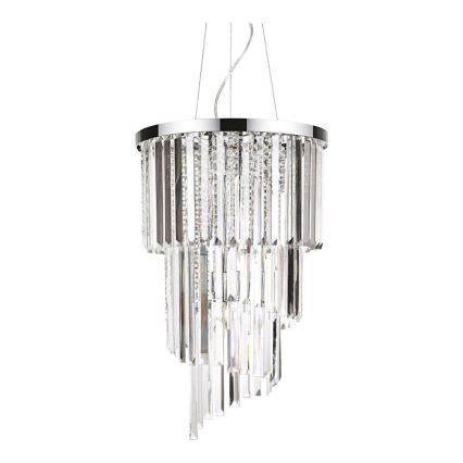 Ideal Lux - Żyrandol kryształowy na lince CARLTON 8xE14/40W/230V śr. 40 cm chrom błyszczący