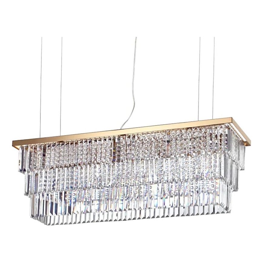 Ideal Lux - Żyrandol kryształowy na lince MARTINEZ 8xE14/40W/230V złoty