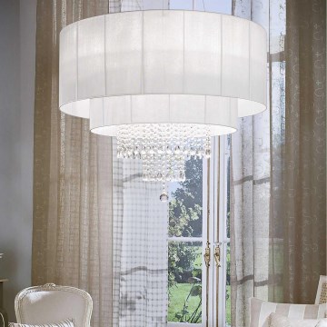 Ideal Lux - Żyrandol kryształowy na lince OPERA 10xE27/60W/230V śr. 90 cm biały