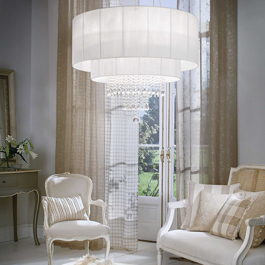 Ideal Lux - Żyrandol kryształowy na lince OPERA 10xE27/60W/230V śr. 90 cm biały