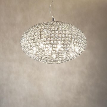 Ideal Lux - Żyrandol kryształowy na lince ORION 12xE14/40W/230V śr. 60 cm srebrny