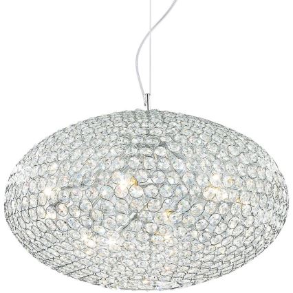 Ideal Lux - Żyrandol kryształowy na lince ORION 12xE14/40W/230V śr. 60 cm srebrny