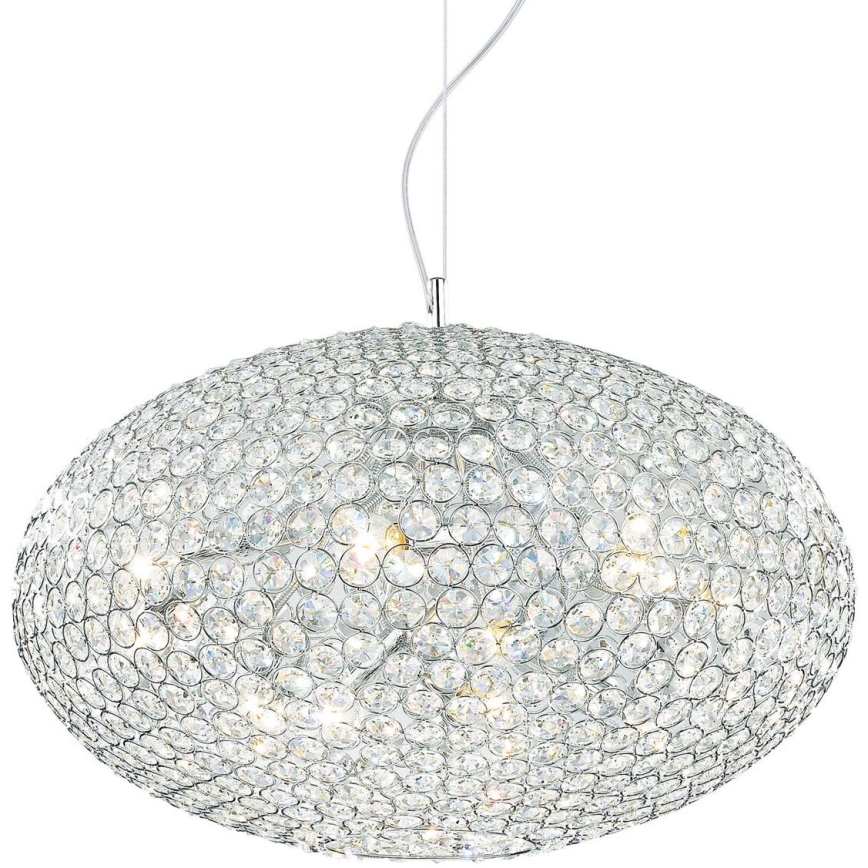 Ideal Lux - Żyrandol kryształowy na lince ORION 12xE14/40W/230V śr. 60 cm srebrny