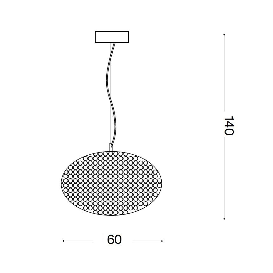 Ideal Lux - Żyrandol kryształowy na lince ORION 12xE14/40W/230V śr. 60 cm srebrny