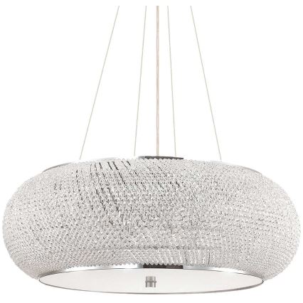 Ideal Lux - Żyrandol kryształowy na lince PASHA 14xE14/40W/230V śr. 65 cm chrom błyszczący