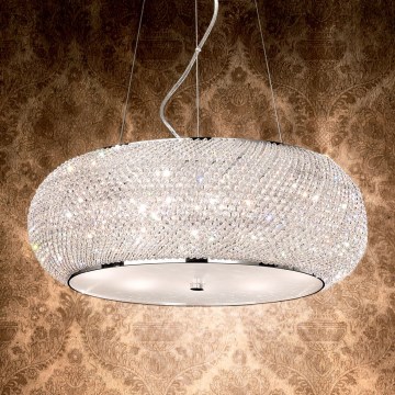 Ideal Lux - Żyrandol kryształowy na lince PASHA 6xE14/40W/230V śr. 40 cm chrom błyszczący