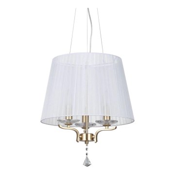 Ideal Lux - Żyrandol kryształowy na lince PEGASO 3xE14/28W/230V śr. 40 cm złoty