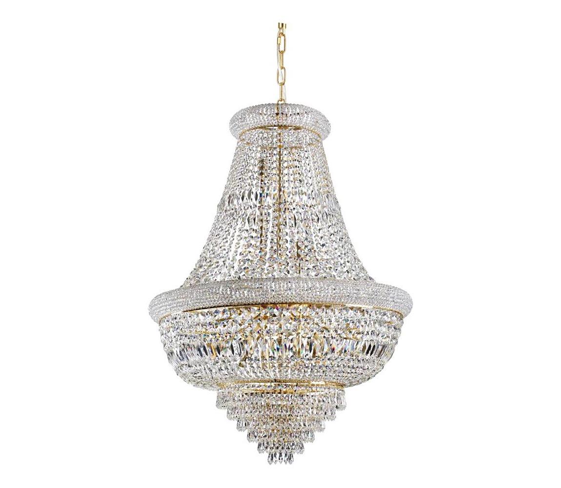 Ideal Lux - Żyrandol kryształowy na łańcuchu DUBAI 24xE14/28W/230V śr. 80 cm złoty