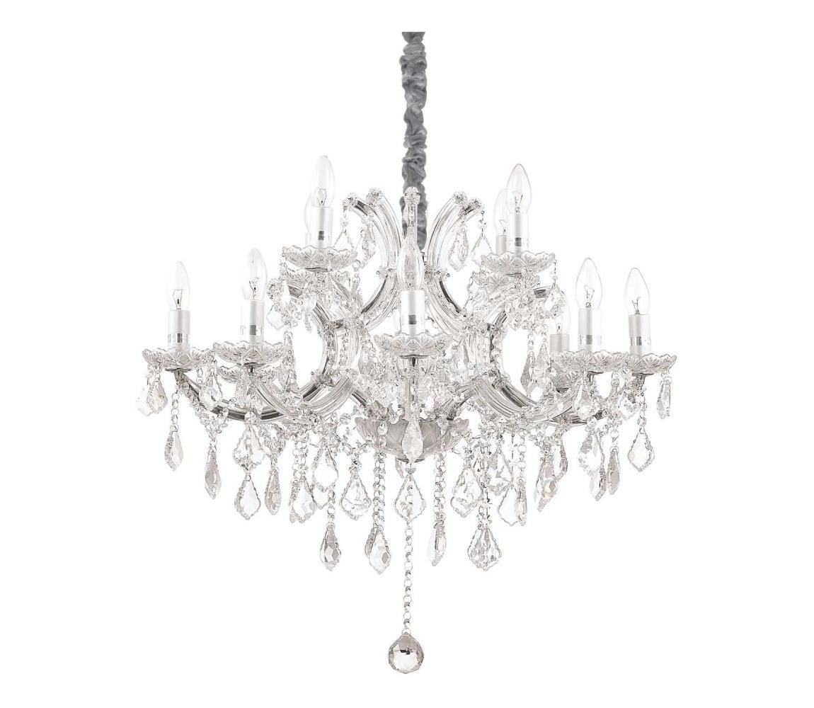 Ideal Lux - Żyrandol kryształowy na łańcuchu NAPOLEON 12xE14/40W/230V śr. 74 cm chrom