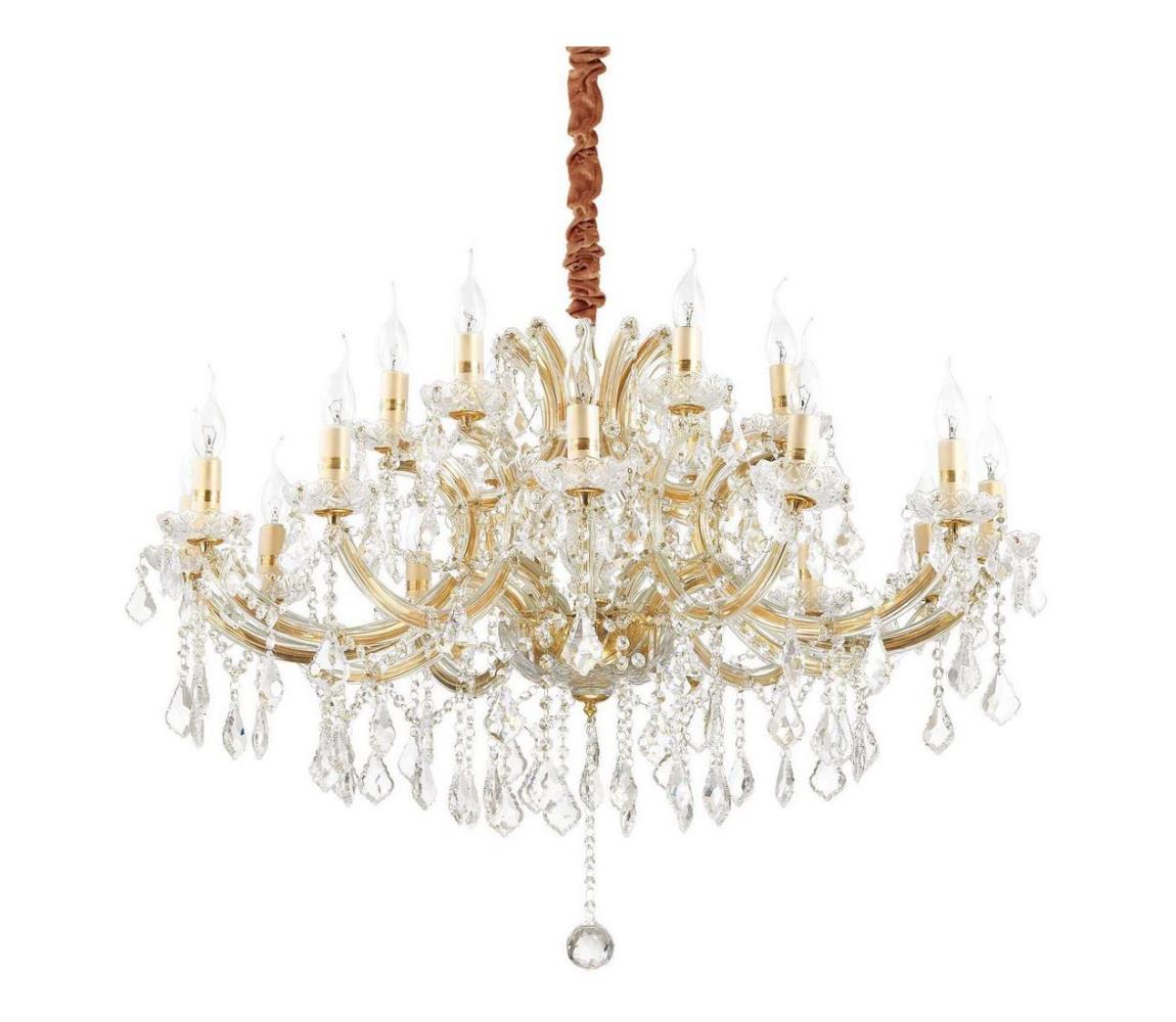 Ideal Lux - Żyrandol kryształowy na łańcuchu NAPOLEON 18xE14/40W/230V śr. 96 cm złoty