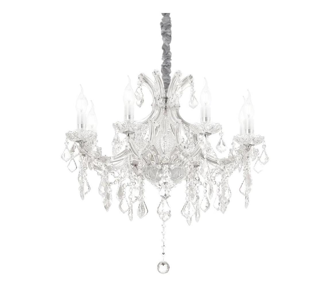 Ideal Lux - Żyrandol kryształowy na łańcuchu NAPOLEON 8xE14/40W/230V śr. 67 cm chrom