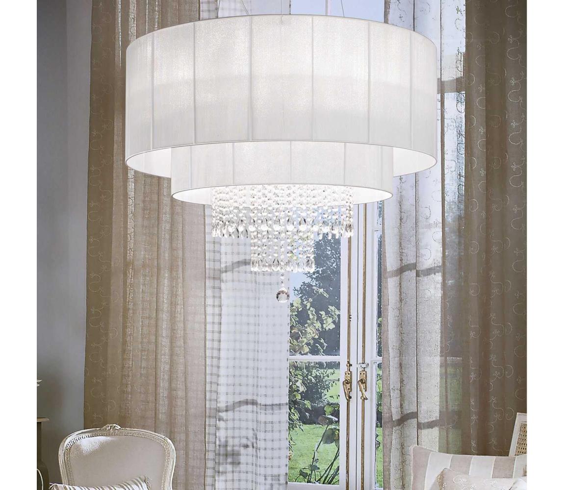 Ideal Lux - Żyrandol kryształowy na lince OPERA 10xE27/60W/230V śr. 90 cm biały
