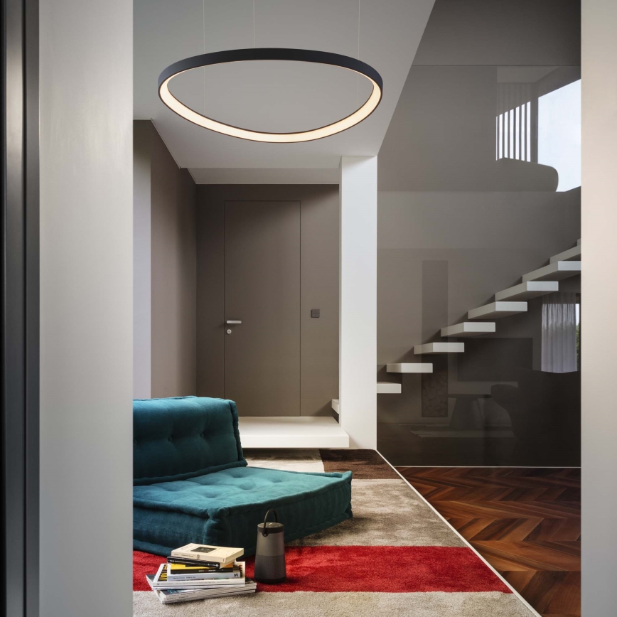 Ideal Lux - Żyrandol LED na lince GEMINI LED/78W/230V 2700K śr. 105 cm CRI 90 czarny