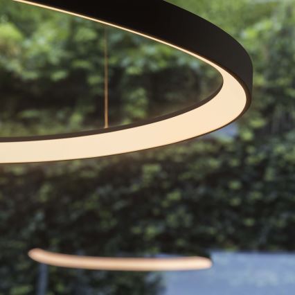 Ideal Lux - Żyrandol LED na lince GEMINI LED/78W/230V 2700K śr. 105 cm CRI 90 czarny