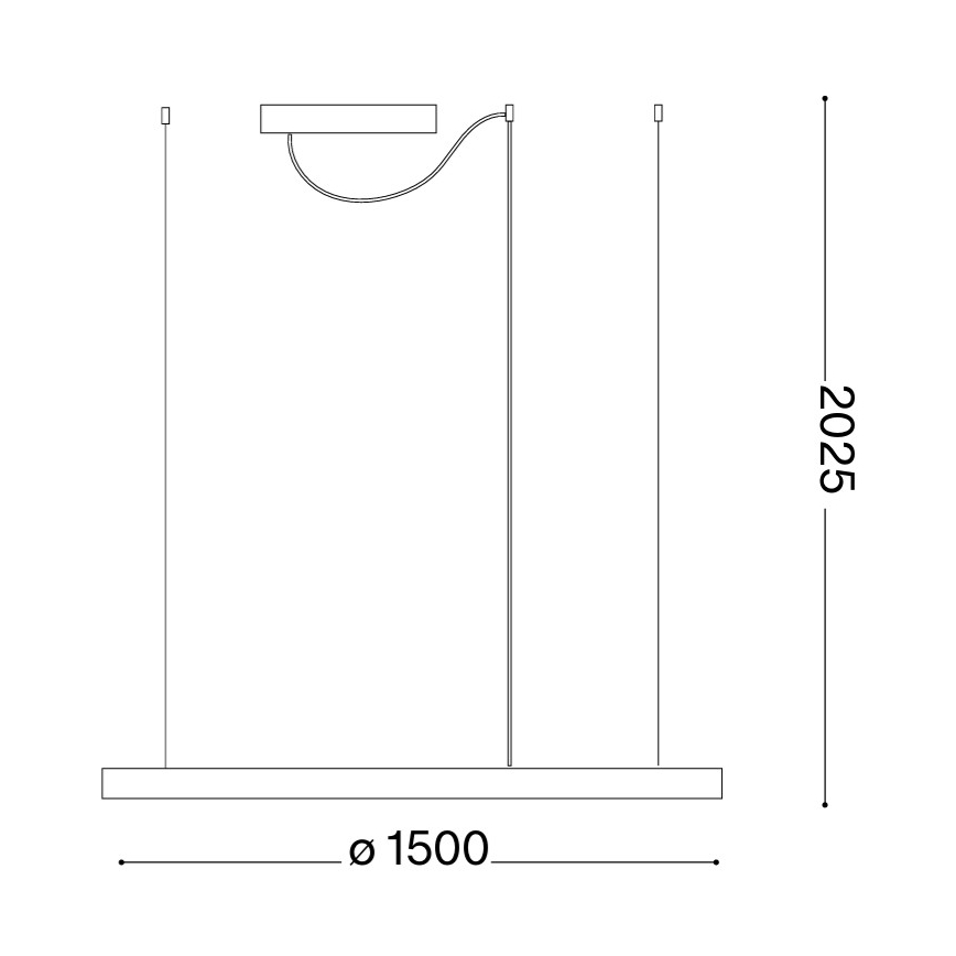 Ideal Lux - Żyrandol LED na linkach ORACLE SLIM LED/81W/230V 3000K CRI 90 śr. 150 cm złoty