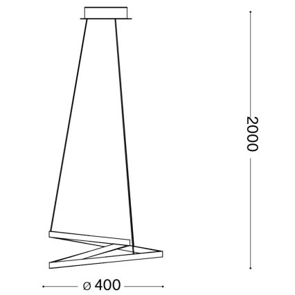Ideal Lux - Żyrandol LED na lince OZ LED/38W/230V śr. 40 cm CRI 90 złoty