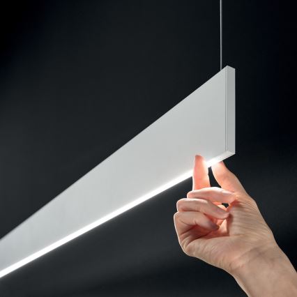 Ideal Lux - Żyrandol LED na lince STEEL LED/24W/230V 3000K CRI 90 120 cm biały