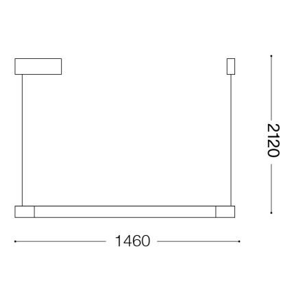 Ideal Lux - Żyrandol LED na lince YOKO LED/17W/230V CRI 90 biały