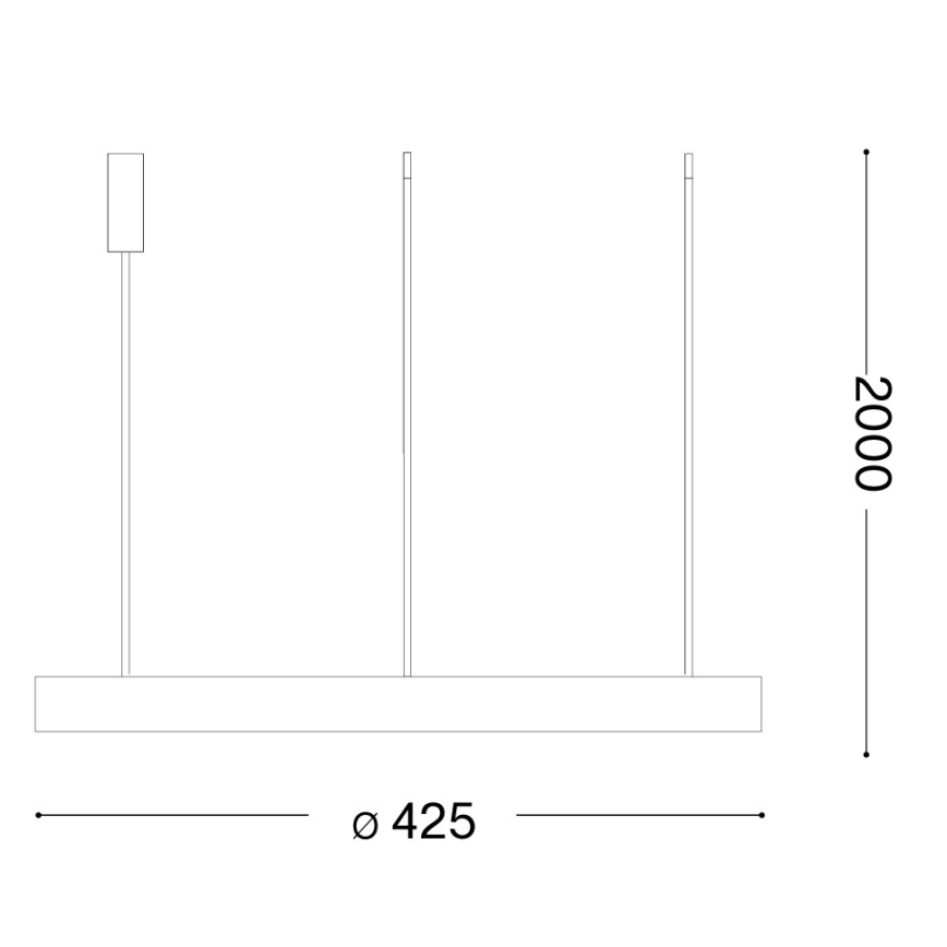 Ideal Lux - Żyrandol LED na linkach GEMINI LED/36W/230V 4000K śr. 42,5 cm CRI 90 biały