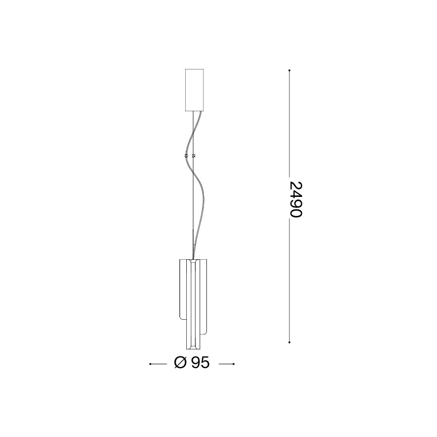 Ideal Lux - ściemnialna lampa wisząca na lince DORICA 3×LED / 9 W / 230 V / CRI 90 Ø 9,5 cm biały