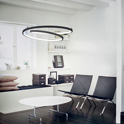 Ideal Lux - LED ściemnialny żyrandol na lince OZ LED/55W/230V średnica 80 cm CRI 90 czarny