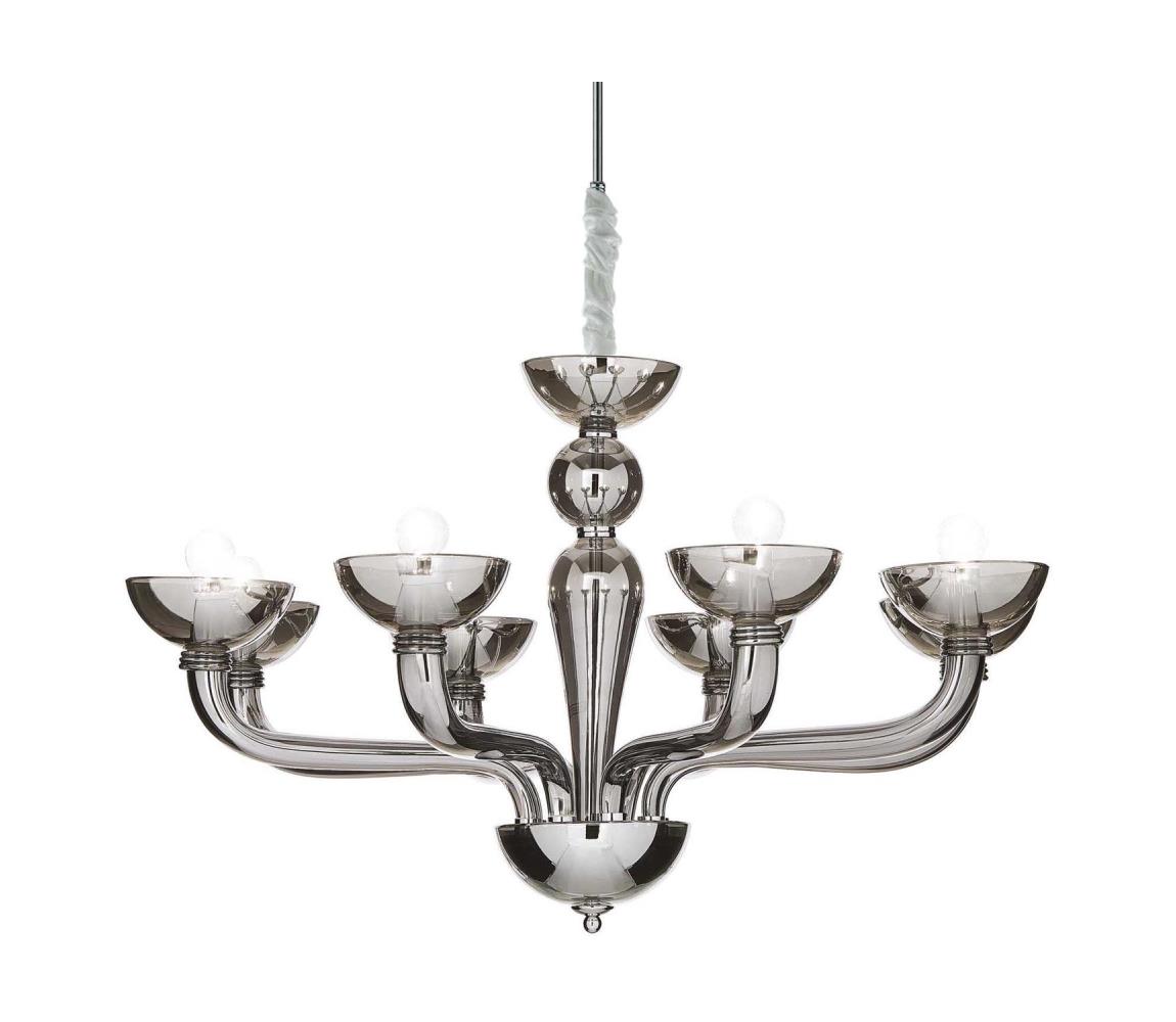 Ideal Lux - Żyrandol na łańcuchu CASANOVA 8xE14/40W/230V śr. 88 cm szary