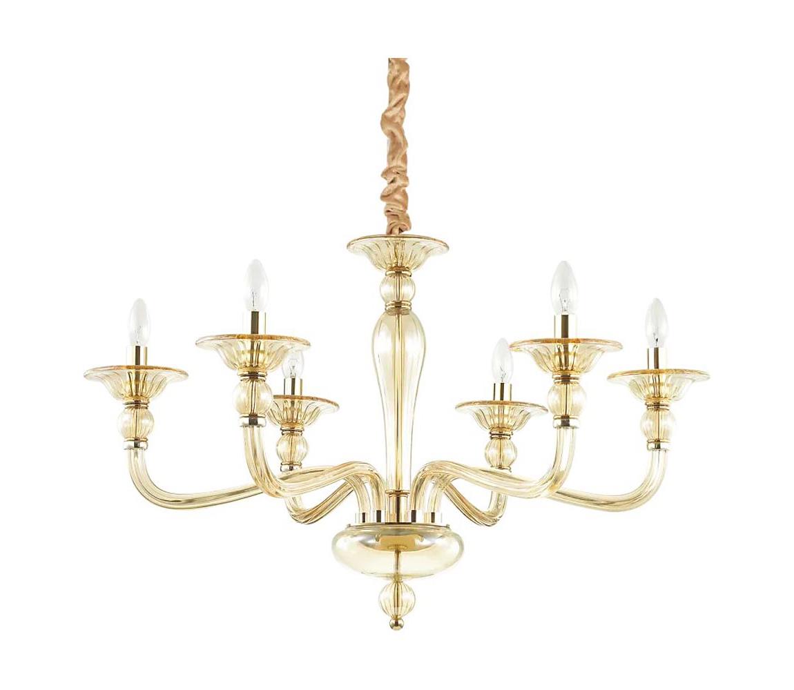 Ideal Lux - Żyrandol na łańcuchu DANIELI 6xE14/40W/230V śr. 85 cm mosiądz