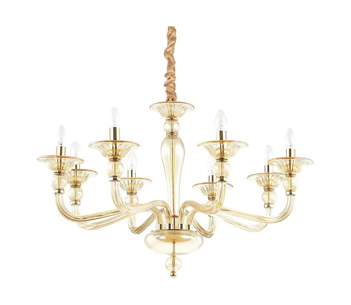 Ideal Lux - Żyrandol na łańcuchu DANIELI 8xE14/40W/230V śr. 85 cm mosiądz