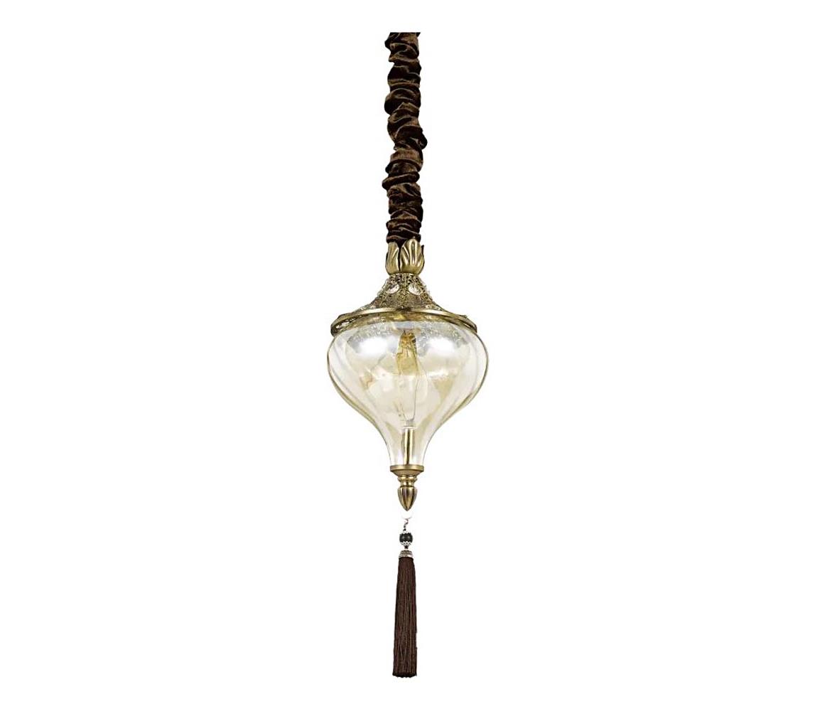Ideal Lux - Żyrandol na łańcuchu HAREM 1xE27/42W/230V śr. 16,5 cm mosiądz