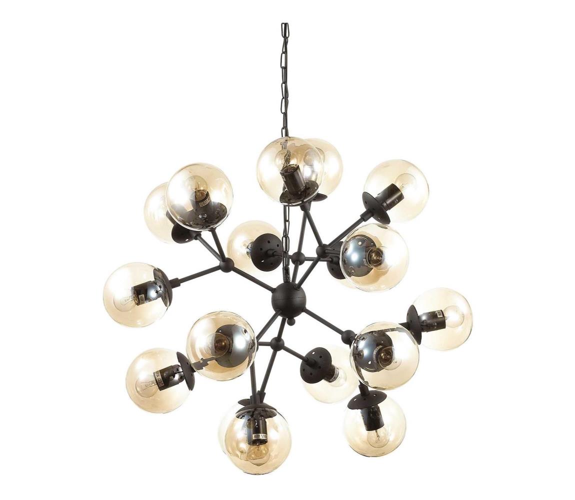Ideal Lux - Żyrandol na łańcuchu KEPLER 18xE27/42W/230V śr. 69 cm czarny