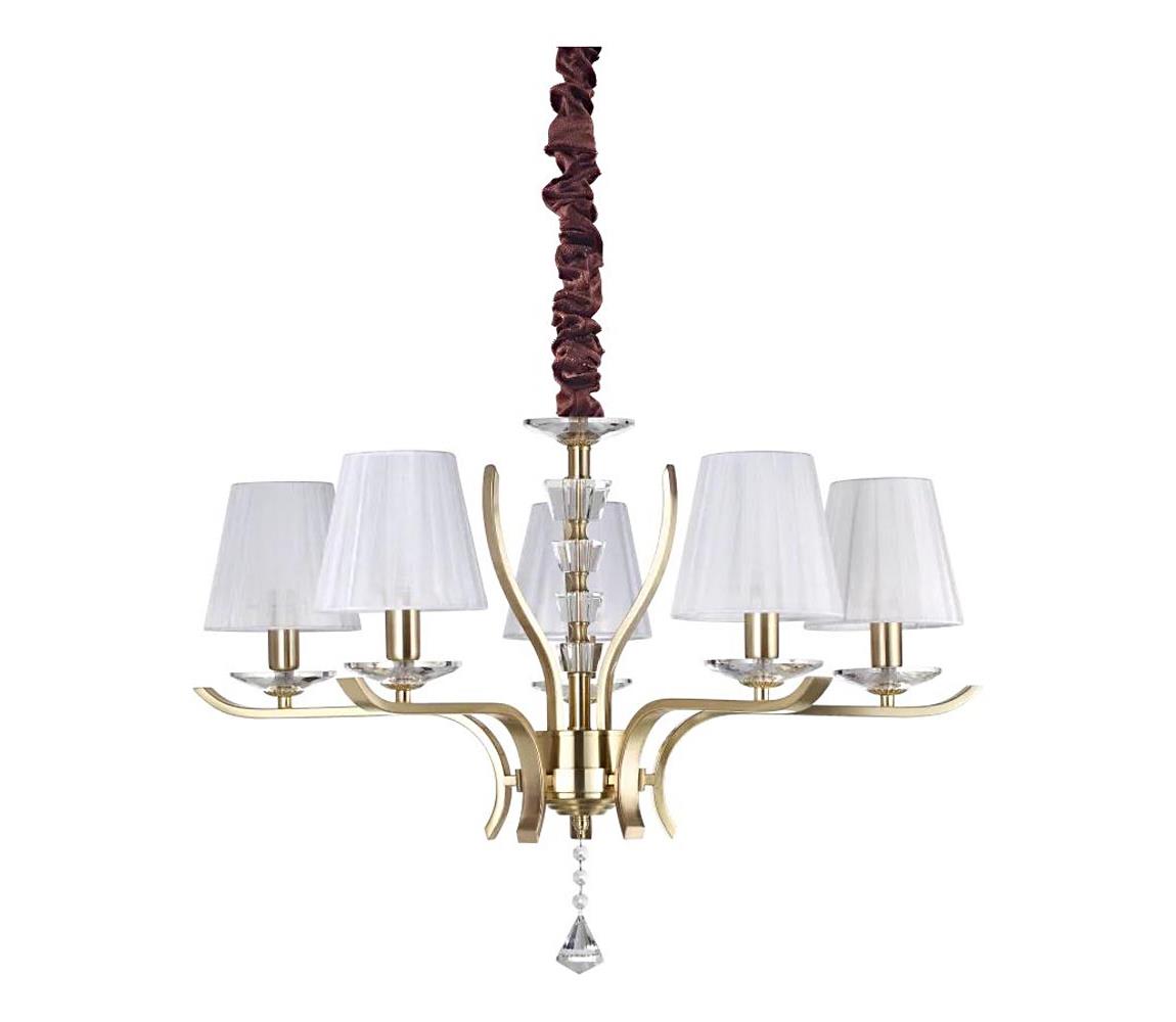 Ideal Lux - Żyrandol na łańcuchu PEGASO 5xE14/28W/230V śr. 72 cm złoty