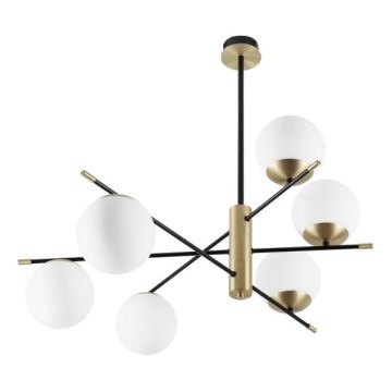 Ideal Lux - Żyrandol na drążku GOURMET 6xE14/28W/230V śr. 100 cm złoty