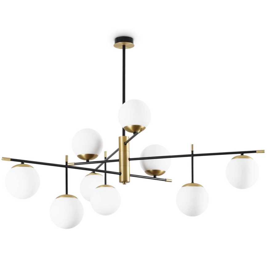 Ideal Lux - Żyrandol na drążku GOURMET 9xE14/28W/230V śr. 131,5 cm złoty